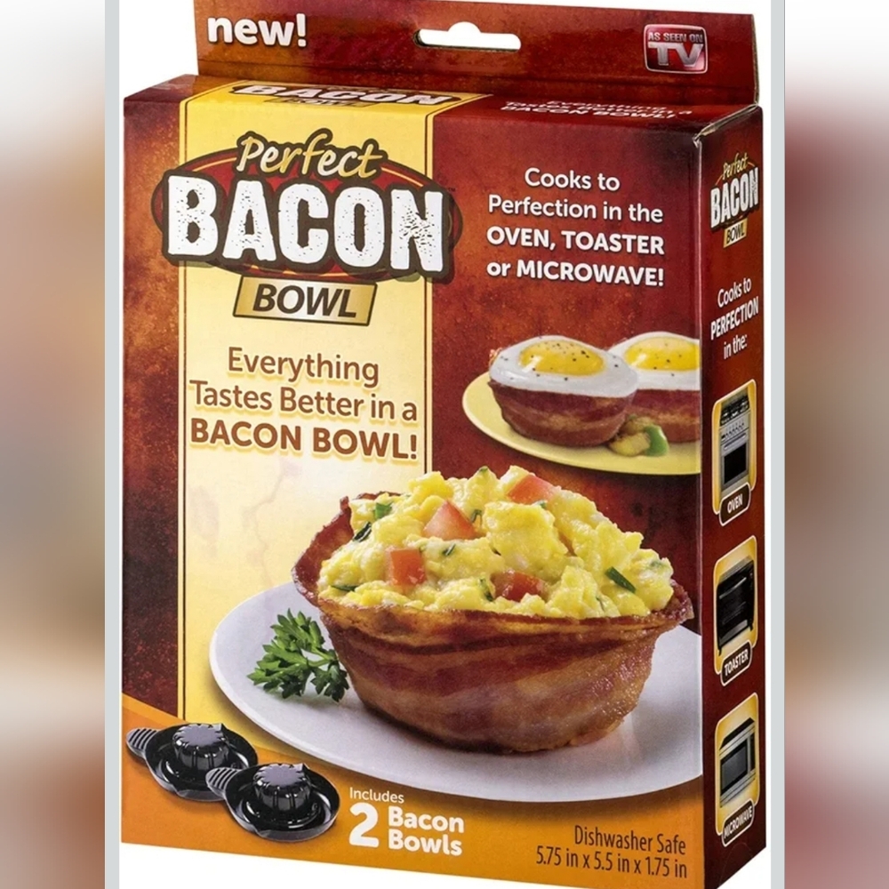 As Seen On TV Perfect Bacon Bowl - Red and Yellow